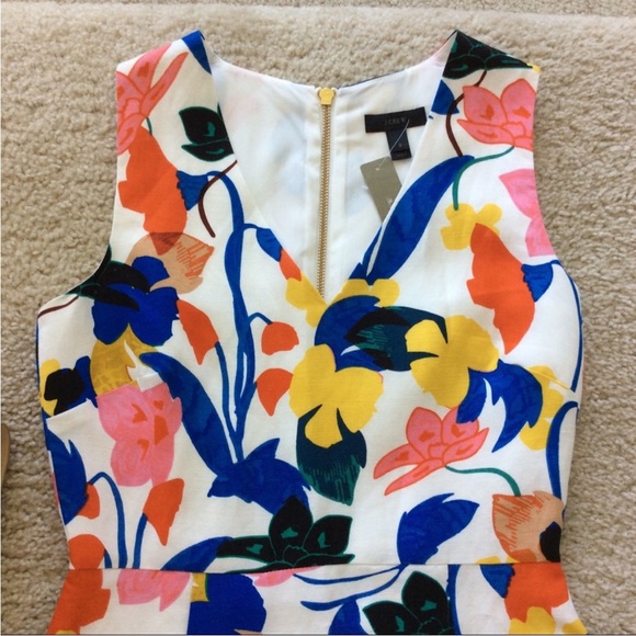 J. Crew A Line Dress in Morning Floral - Picture 3 of 6